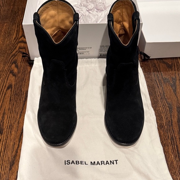 Isabel Marant Black Suede Boots - Picture 1 of 7
